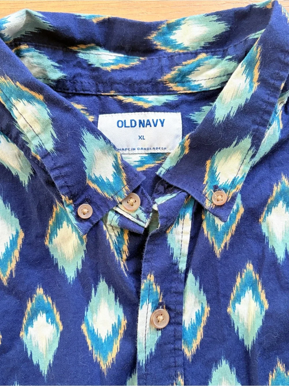 Men’s 2 Shirt Bundle Navy Patterned Short-Sleeve Button-Up Shirt Set